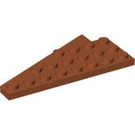 LEGO Dunkelorange Keil Platte 4 x 8 Flügel Recht mit Unterseite Stud Notch (3934)