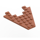 LEGO Donkeroranje Wig Plaat 8 x 8 met 3 x 4 Uitsparing (6104)