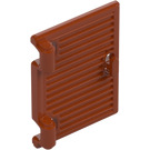 레고 다크 오렌지 창문 1 x 2 x 3 Shutter ~와 함께 Hinges 그리고 처리 (60800 / 77092)