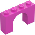 LEGO Tmavě růžová Klenba 1 x 4 x 2 (6182)