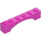 LEGO Tmavě růžová Klenba 1 x 6 Zvednutý luk (92950)