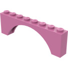 LEGO Dark Pink Arch 1 x 8 x 2 Thick Top and Reinforced Underside (3308)