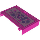 LEGO Rose foncé Book Demi avec Hinges et Compartment avec 'ISABELA' et Fleurs (1516 / 80909)