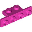 LEGO Dark Pink Bracket 1 x 2 - 1 x 4 with Square Corners (2436)