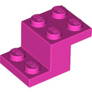 LEGO Dark Pink Bracket 2 x 3 with Plate and Step without Bottom Stud Holder (18671)