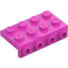 LEGO Dunkles Pink Halterung 2 x 4 mit 1 x 4 Downwards Platte (5175)