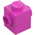 LEGO Dark Pink Brick 1 x 1 with Studs on Two Opposite Sides (47905)