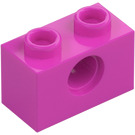 LEGO Tmavě růžová Kostka 1 x 2 s otvor (3700)