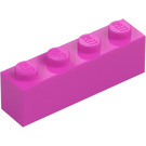 LEGO Tmavě růžová Kostka 1 x 4 (3010 / 6146)