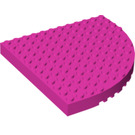 LEGO Dark Pink Brick 12 x 12 Round Corner  without Top Pegs (6162 / 42484)