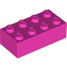 LEGO Dunkelpink Backstein 2 x 4 (3001 / 72841)