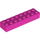 LEGO Rose foncé Brique 2 x 8 (3007 / 93888)