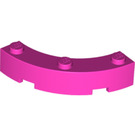 LEGO Dark Pink Brick 4 x 4 Round Corner (Wide with 3 Studs) (48092 / 72140)
