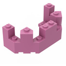 LEGO Rose foncé Brique 4 x 8 x 2.3 Turret Haut (6066)