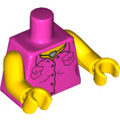 LEGO Rose foncé Button En haut vest avec pockets et Cœur necklace (973 / 88585)