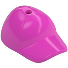 LEGO Dark Pink Cap with Short Curved Bill with Hole on Top (11303)