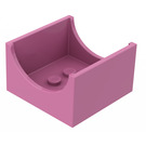 LEGO Dark Pink Container Box 4 x 4 x 2 with Hollowed-Out Semi-Circle (4461)