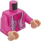 LEGO Tummanvaaleanpunainen Dolores Umbridge Pienoishahmo Vartalo (973 / 76382)