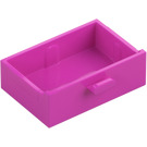 LEGO Dunkelpink Drawer mit Verstärkungen (78124)