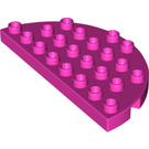 LEGO Dunkelpink Duplo Platte 8 x 4 Semicircle (29304)