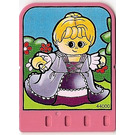 LEGO Dark Pink Explore Story Builder Pink Palace Card with lady pattern (42176 / 44000)