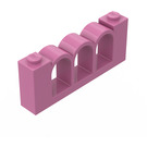 LEGO Donkerroze Schutting 1 x 6 x 2 (30077)