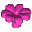 LEGO Dark Pink Flower with Squared Petals and Pin (32606)