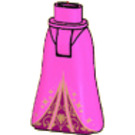 LEGO Dark Pink Friends Hip with Long Skirt with Gold stars (Thick Hinge) (15875)