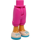 LEGO Dark Pink Friends Long Shorts with White shoes with Azure Soles (2246)