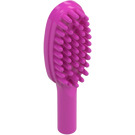 LEGO Dunkles Pink Hairbrush mit kurzem Griff (10mm) (3852)