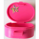 LEGO Dark Pink Oval Case with Handle with Star Sticker (6203)