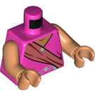 LEGO Dark Pink Padma Patil with Sari Minifig Torso (973 / 76382)