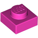 LEGO Dunkelpink Platte 1 x 1 (3024 / 30008)