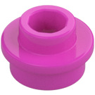 LEGO Dark Pink Plate 1 x 1 Round with Open Stud (28626 / 85861)