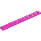 LEGO Rose Foncé assiette 1 x 10 (4477)