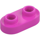 LEGO Dark Pink Plate 1 x 2 with Rounded Ends and Open Studs (35480)