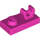 LEGO Dark Pink Plate 1 x 2 with Top Clip without Gap (44861)
