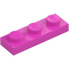 LEGO Tmavě růžová Deska 1 x 3 (3623)