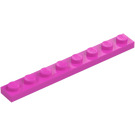 LEGO Tummanvaaleanpunainen Levy 1 x 8 (3460)