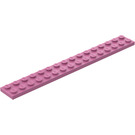 LEGO Dark Pink Plate 2 x 16 (4282)