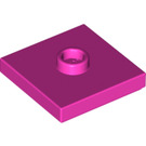 LEGO Dark Pink Plate 2 x 2 with Groove and 1 Center Stud (23893 / 87580)
