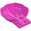 LEGO Dark Pink Plate 2 x 2 with Half Shell (18970)