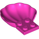 LEGO Dark Pink Plate 2 x 2 with Half Shell (18970)