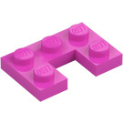 LEGO Dark Pink Plate 2 x 3 with Cut Out (73831)