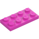 LEGO Rosa scuro Piastra 2 x 4 (3020)