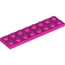 LEGO Rose Foncé assiette 2 x 8 (3034)