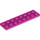 LEGO Dark Pink Plate 2 x 8 (3034)