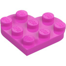 LEGO Ciemno różowy Talerz 3 x 3 Okrągły Serce (39613)