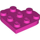 LEGO Dark Pink Plate 3 x 3 Round Heart (39613)