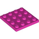 LEGO Dark Pink Plate 4 x 4 (3031)